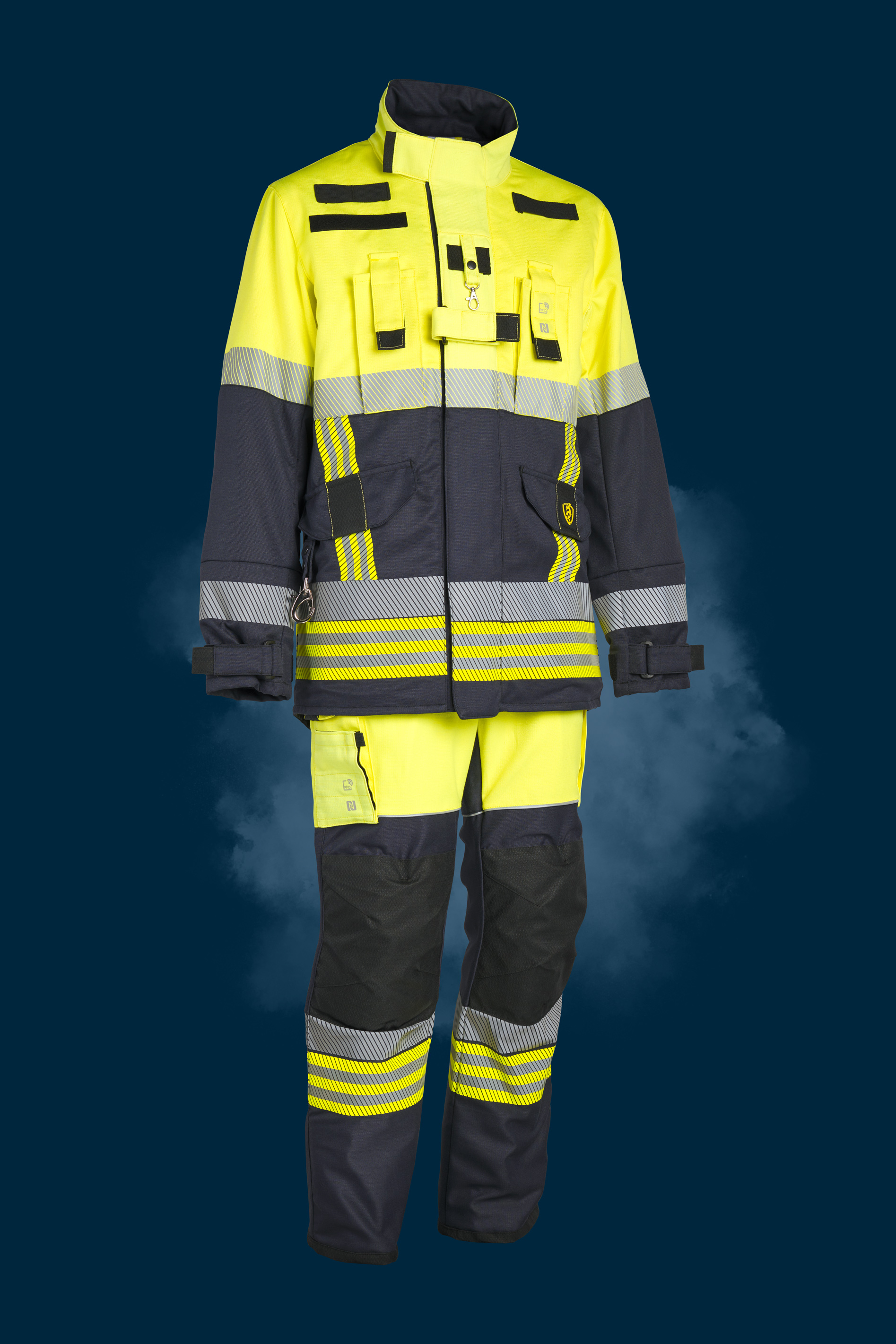 Feuerwehr Decke - Schwarz/Gelb –